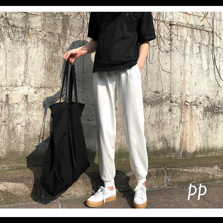 Quần jogger nỉ lưng cao baggy thể thao siêu Hot | BigBuy360 - bigbuy360.vn