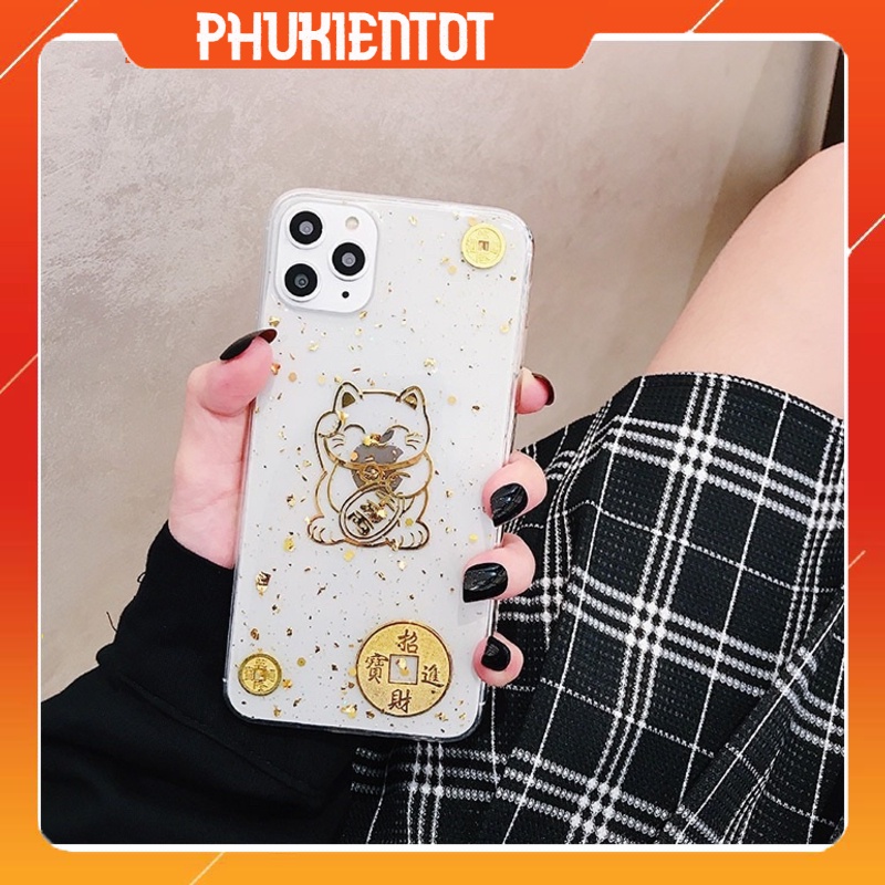 Ốp lưng mèo thần tài cho iphone 7/8plus,X,11,11promax,12/12pro,12promax,13,13pro,13promax