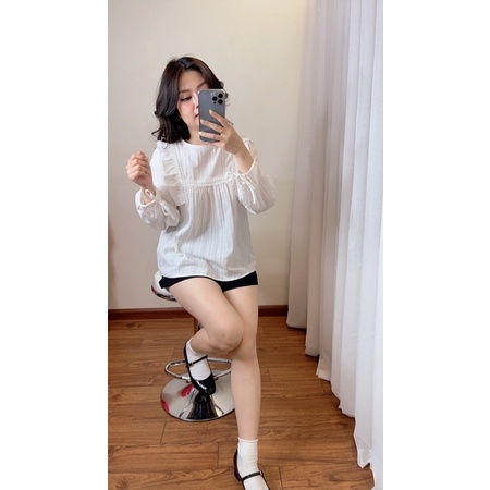 Áo sơ mi kiểu , áo sơ mi tiểu thư bèo ren