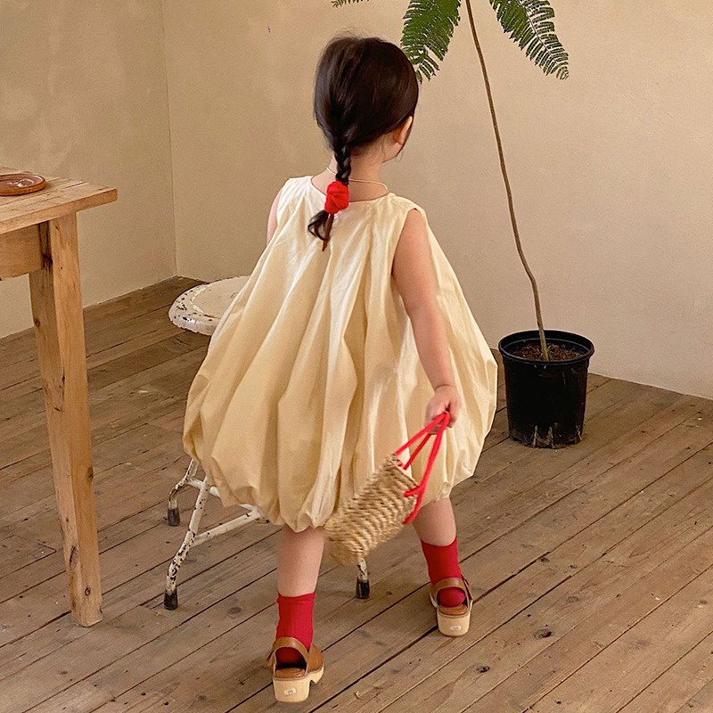 Đầm Công Chúa Không Tay Phong Cách Phương Tây Ngọt Ngào Thời Trang Mùa Hè Cho Bé Gái