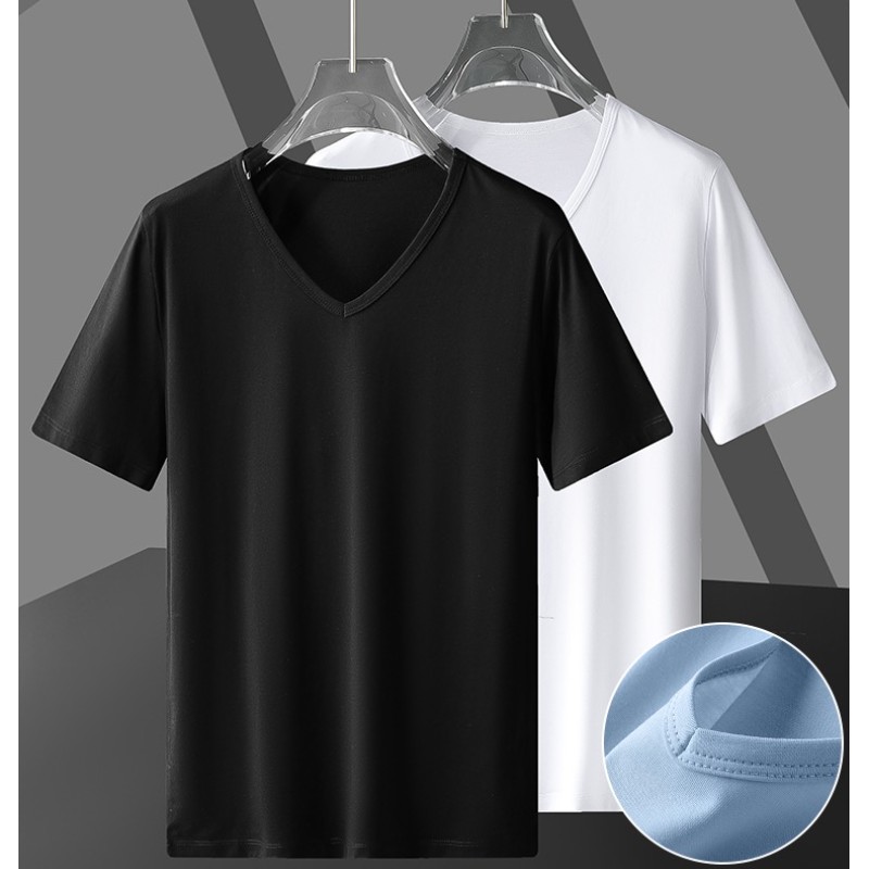 "Stitchintime factory direct sales" short-sleeved t-shirt slim top V-neck short t tee spot