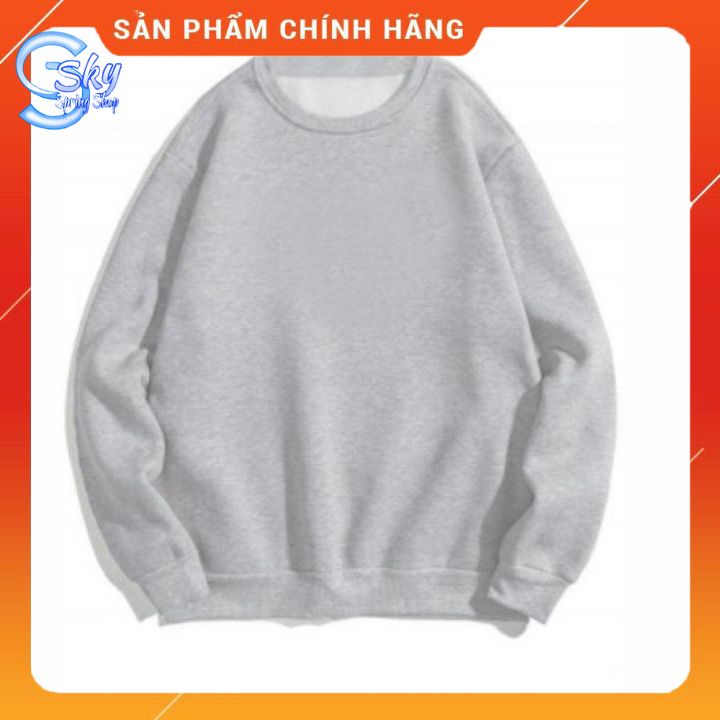 ÁO SWEATER TRƠN NAM NỮ UNISEX  FORM RỘNG, CHẤT NỈ BÔNG DÀY DẶN CAO CẤP