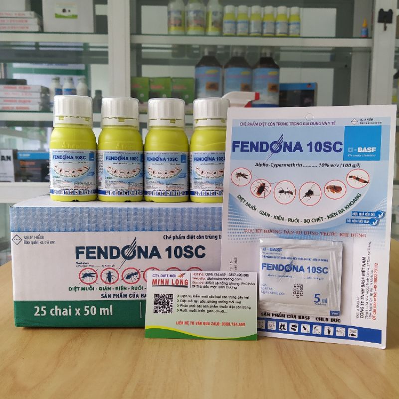 Thuốc Diệt Muỗi Fendona 10SC ⚜️FREESHIP⚜️ Diệt muỗi kiến gián - Gói 5ml