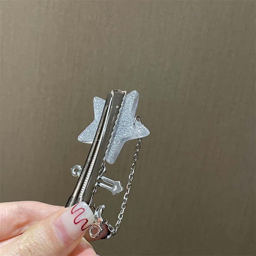 MOCHO Kẹp Tóc Hình Ngôi Sao Năm Cánh Lấp Lánh Phong Cách Hàn Quốc