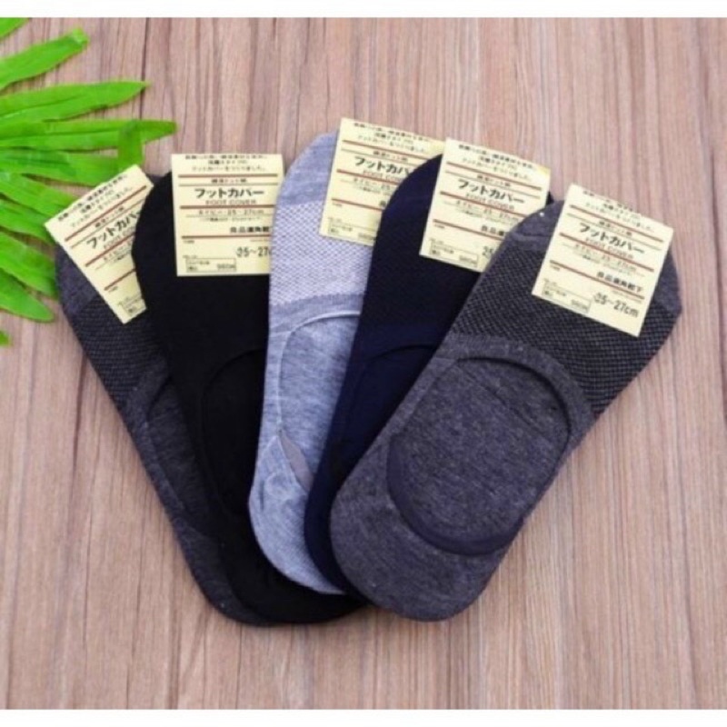 Tất vớ hài nam trơn thông hơi kháng khuẩn chống hôi chân xuất Nhật H2