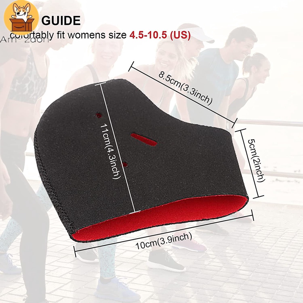 [Am-Z] Giày Cao Gót Khô / Nứt Nẻ Gót Chân Màu Đỏ Đen Ổn Định Xương Giảm Đau