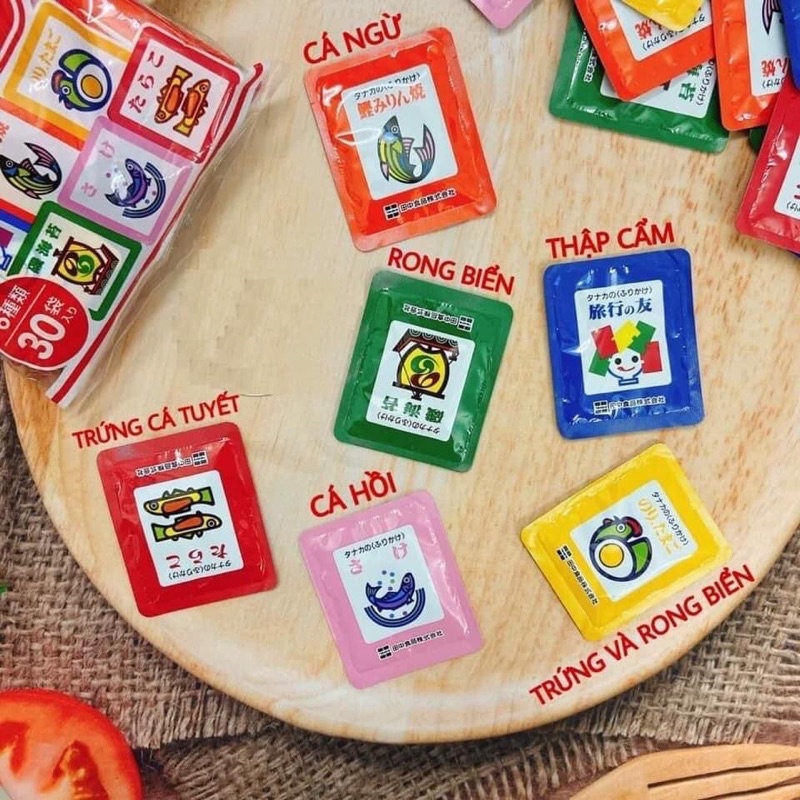 Gia vị rắc cơm Tanaka Furikake Nhật bản 60k/ 1 túi