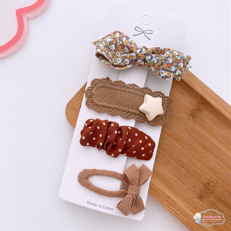 Set 4 Kẹp Tóc Dễ Thương Cho Bé Gái