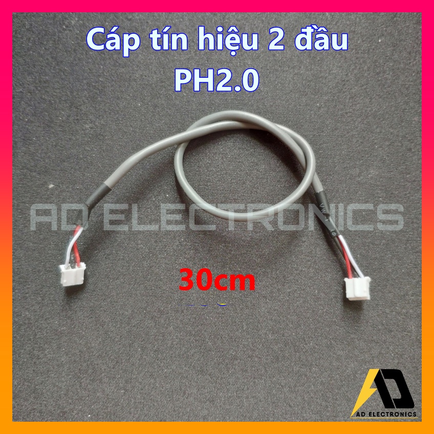 Dây bus chống nhiễu tín hiệu audio 3P XH2.54 PH 2.0 PH2.0 20cm 30 cm - Cáp tín hiệu audio 3P có bọc chống nhiễu