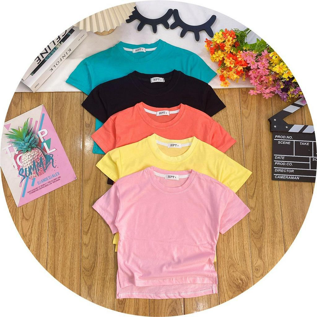 SIZE ĐẠI/ Áo Phông Bé Gái Dáng Thụng, áo thun màu trơn cho bé gái 26-40kg