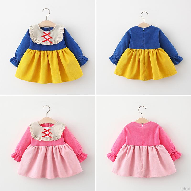 Đầm Công Chúa Vải Nhung Kẻ Dành Cho Bé Gái