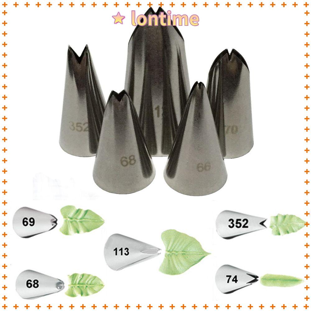 Set 1/5/6 đui bắt kem trang trí bánh bằng thép không gỉ thời trang DIY