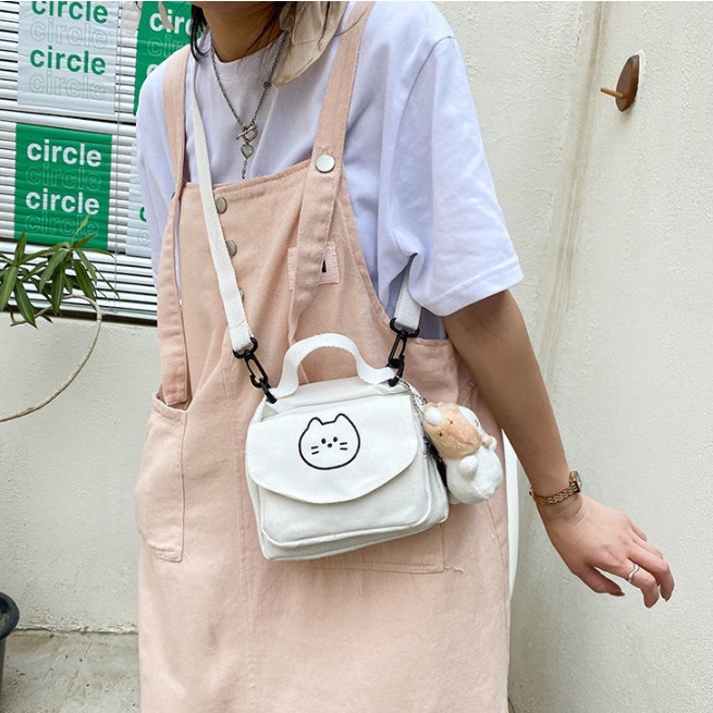 Túi đeo chéo nữ mini đi chơi đẹp vải canvas thời trang hàn quốc giá rẻ