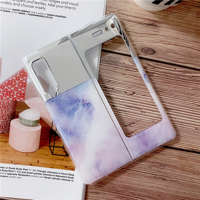 Luxury Fish Marble Case Samsung Galaxy Fold 5G Galaxy Fold (7.3") Z Flip Hard Cover