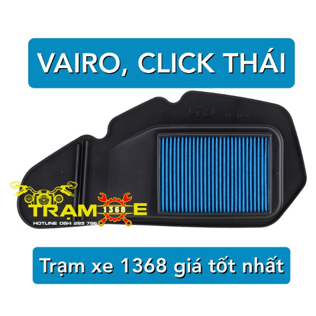 Lọc Gió R max Roki dành cho xe Honda Vairo 125 150, Click 125 150 lọc được hạt bụi siêu nhỏ, tăng lưu thông khí