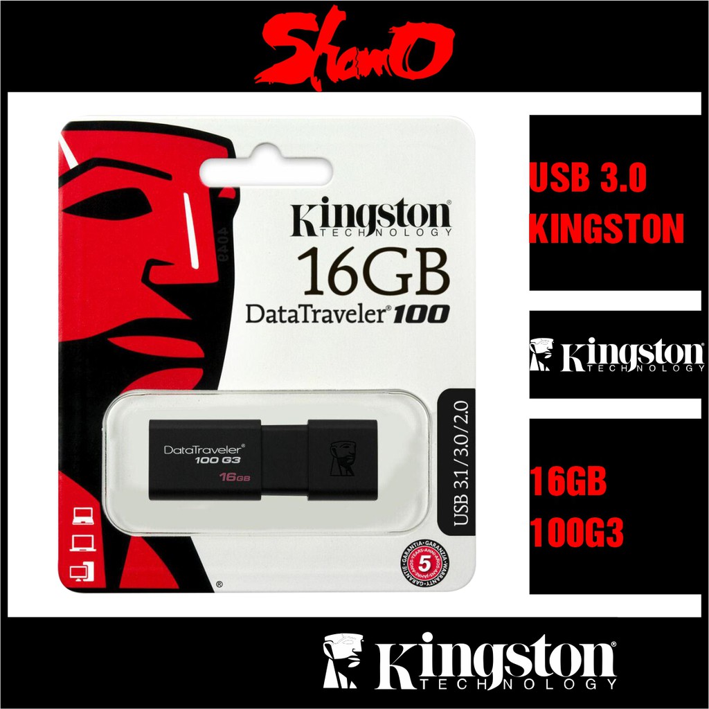 USB 3.0 Kingston 16GB – DataTraveler 100G3 – Chính hãng – Bảo hành 5 năm