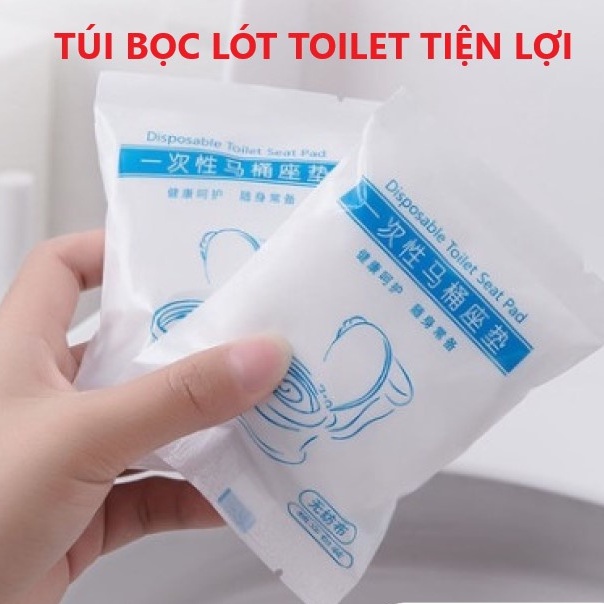 Miếng lót nắp bồn cầu dùng 1 lần, tiện lợi mang đi 𝐅𝐑𝐄𝐄 𝐒𝐇𝐈𝐏 Giấy lót bồn cầu thoải mái nhỏ gọn