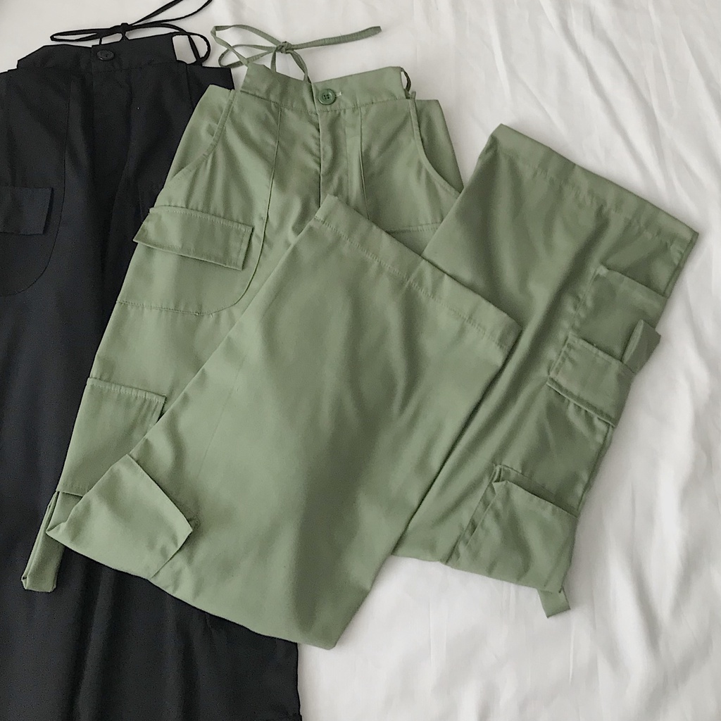Quần Kaki Túi Hộp JEMCLOSET Có Dây Chỉnh Eo Cực Tôn Dáng Phong Cách Cá Tính HSIS 2956