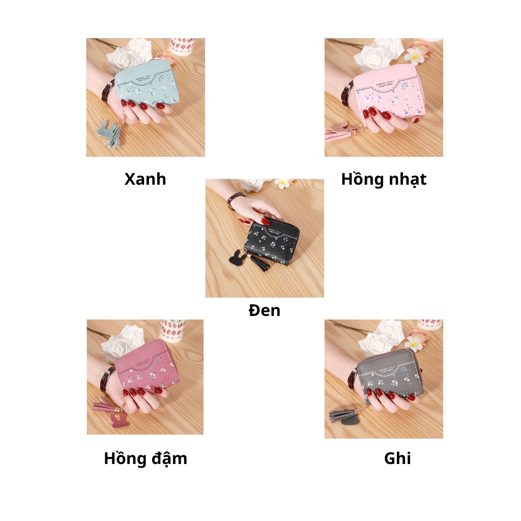 Ví nữ đẹp mini ngắn cầm tay nhỏ gọn dễ thương cute nhiều ngăn bỏ túi thời trang cao cấp giá rẻ VN86