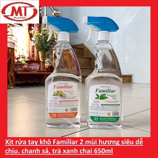 [Xã kho giá sốc] Xịt rửa tay sát khuẩn Familiar 2 mùi siêu hót có dưỡng tay chống khô da chai 650ml