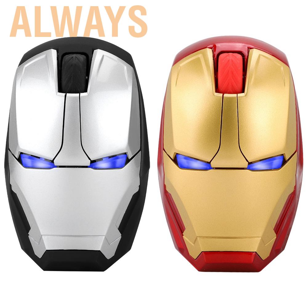 Chuột Không Dây Hình Iron Man 2.4ghz Usb 4d 1600dpi