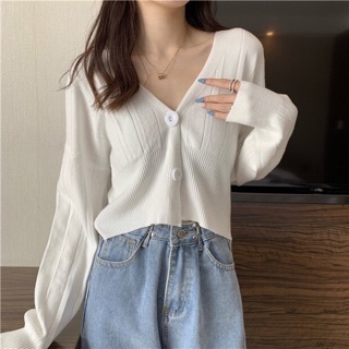 [ORDER] Áo len thun mỏng 2 cúc ulzzang
