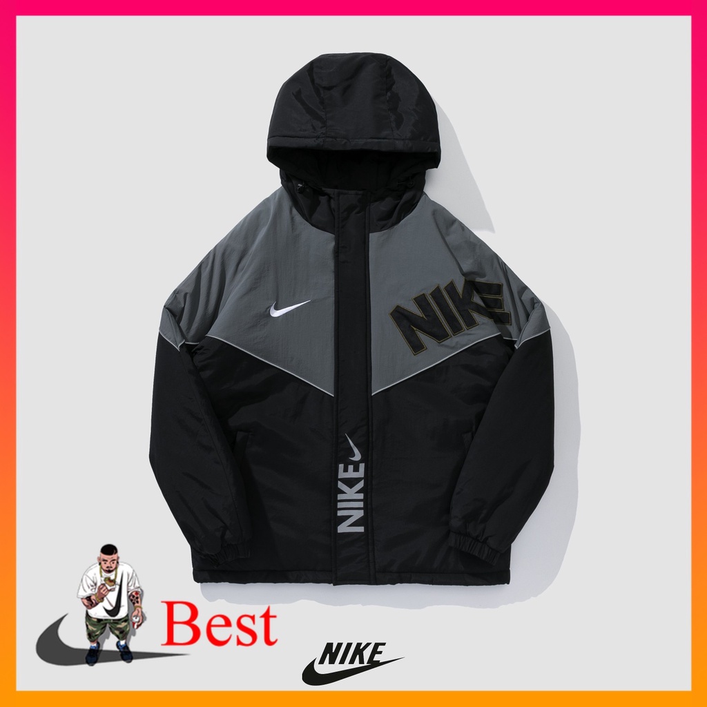 Áo khoác thể thao Nike chống gió giữ ấm kiểu đường phố cá tính cho nam