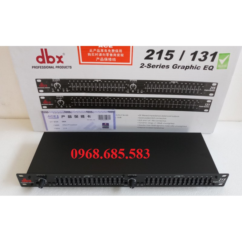 LỌC ÂM Âm Thanh Equalizer DBX 215 dòng EQ DBX 215 CAO CẤP