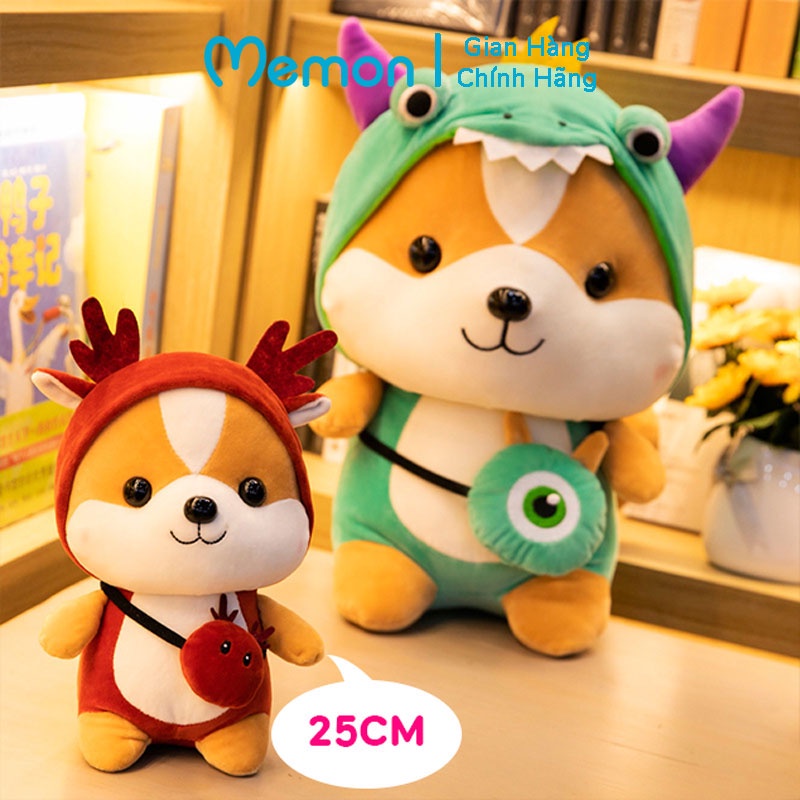 Gấu Bông Shiba Cosplay 25cm, 45cm Cao Cấp Memon