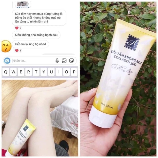 Kem tắm trắng mềm nước hoa Acosmetics, có thể ủ qua đêm, trắng sau 1 lần sử dụng