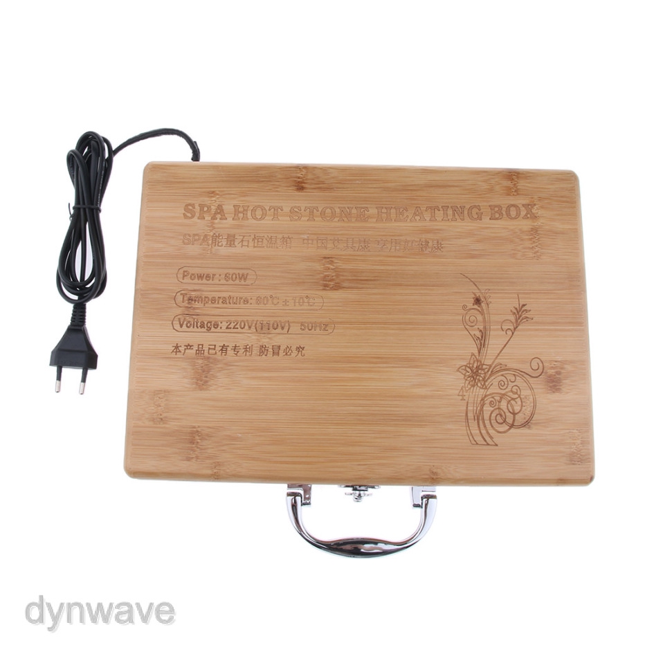 Hộp hâm nóng đá mát xa có phích cắm tiện dụng và bền