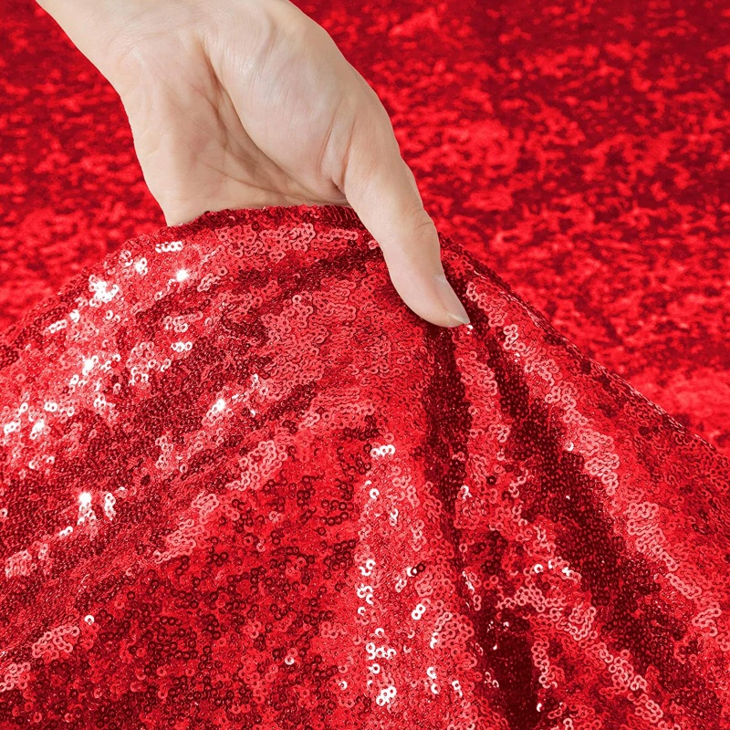 Khăn Trải Bàn Hình Chữ Nhật Đính Kim Sa Lấp Lánh