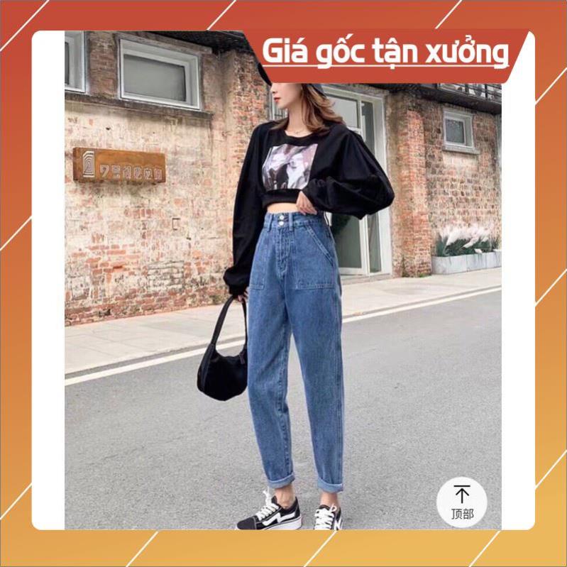 Khuyến mại Quần bò baggy nữ quần jean baggy nữ quần jeans nữ lưng cao chất liệu bò cao cấp - HAPONO-J004 huyenjean | BigBuy360 - bigbuy360.vn
