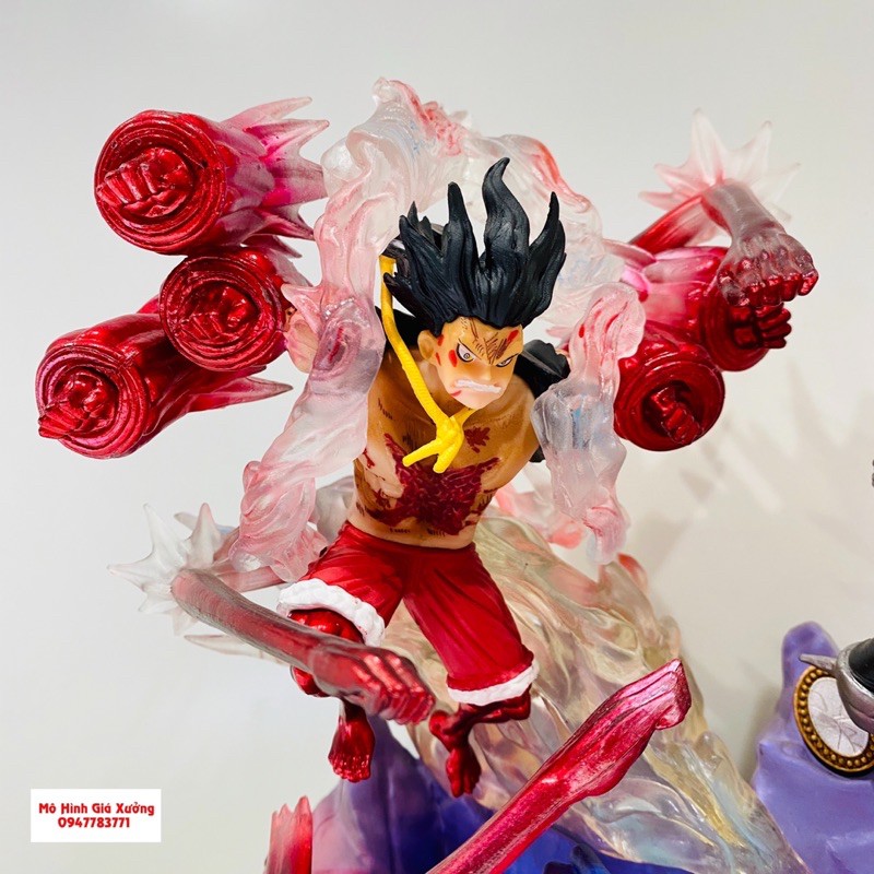 Mô Hình Monkey D.Luffy gear 4 Snake Man đại chiến với Charlotte Katakuri Tư Lệnh Ngọt Cao 24cm - Figure Tượng One Piece