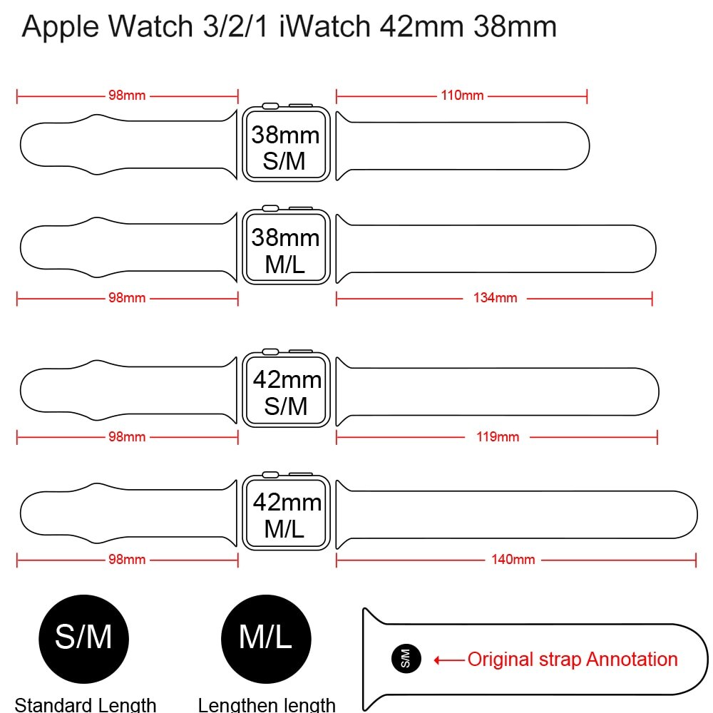 Dây Đeo Silicon Dạ Quang Cho Đồng Hồ Thông Minh Apple Watch 5 4 3 2 1 Kích Thước 38 / 40 / 42 / 44mm