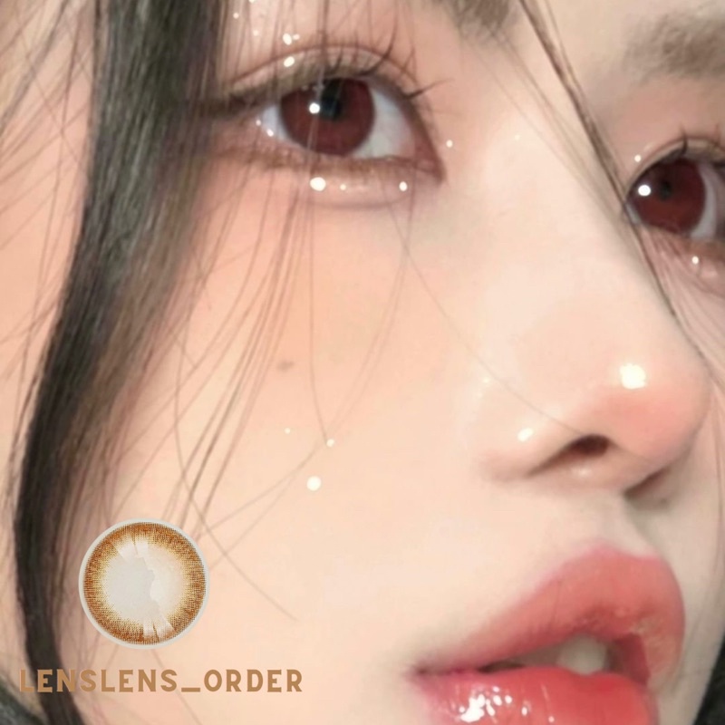 Kính Áp Tròng Lens Mắt Nâu Trong Veo Đủ Độ Cận [Vui Lòng Đặt 2 Chiếc]