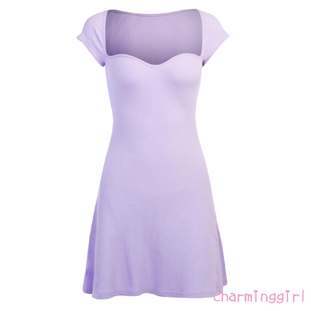 ☽&✰Women´s fashion square neck tight dress summer new slim slimming dress | BigBuy360 - bigbuy360.vn