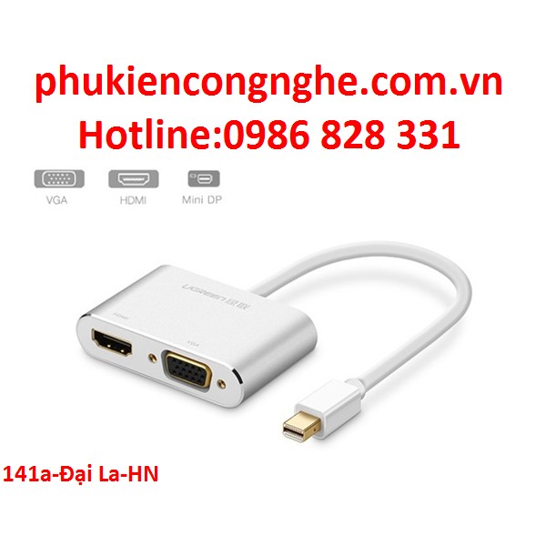 Cáp Mini Displayport to HDM+VGA chính hãng Ugreen UG-20421