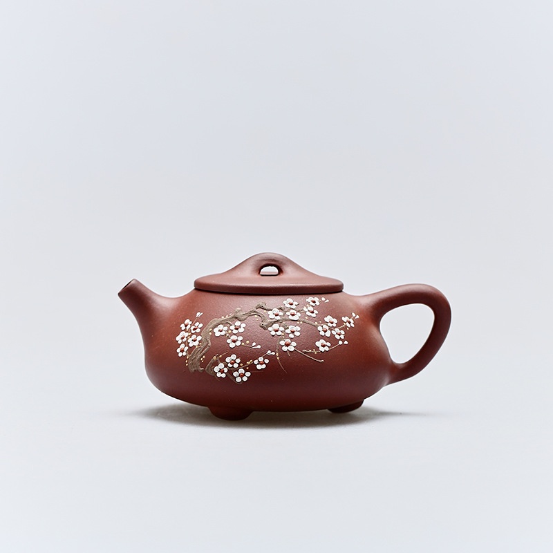 Ấm Tử Sa Nghi Hưng Thạch Biều Bạch Tuyết Mai 260 ml (Đại Hồng Bào)