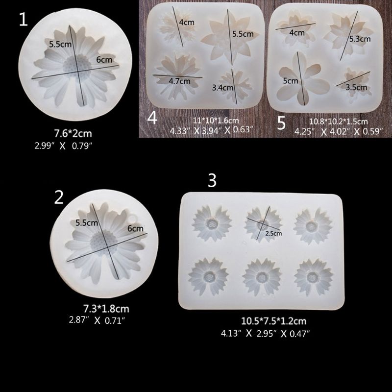 Khuôn silicon hình hoa cúc trang trí bánh DIY tiện lợi