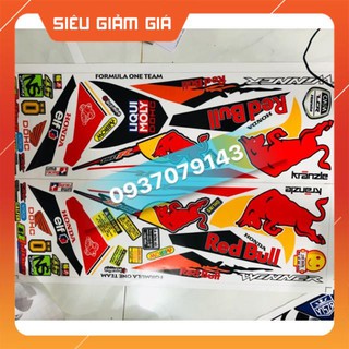 Tem rời winner redbull dán xe trắng