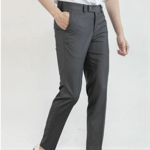 Quần tây nam Aristino quần âu nam màu xám 68 kiểu dáng slim fit polyeste cao cấp chính hãng ATRR01