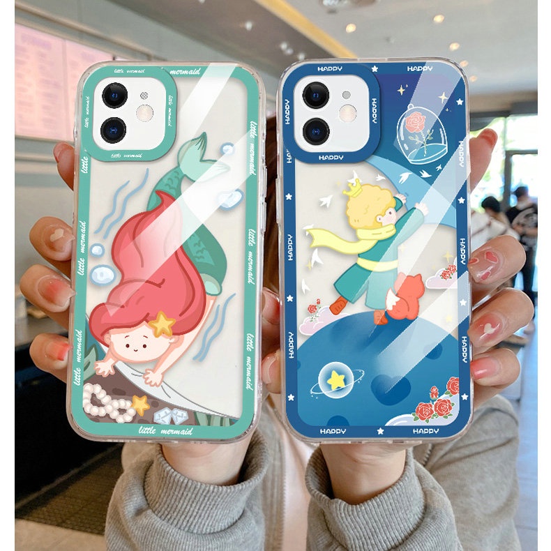 Ốp Điện Thoại Mềm In Hình Nàng Tiên Cá Cho iPhone 13 12 Mini 11 Pro X XR XS Max SE 2020 6 6S 7 8 Plus