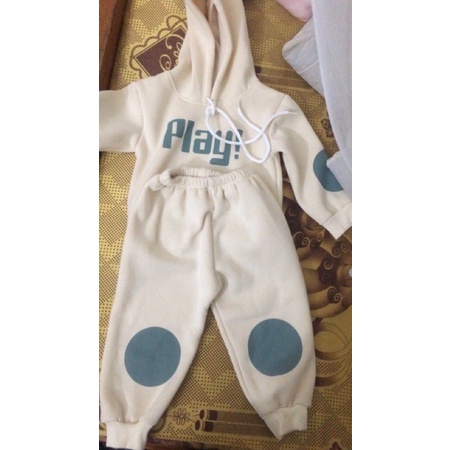 Bộ thun nỉ bông siêu ấm họa tiết gấu cho bé trai từ 8-20kg