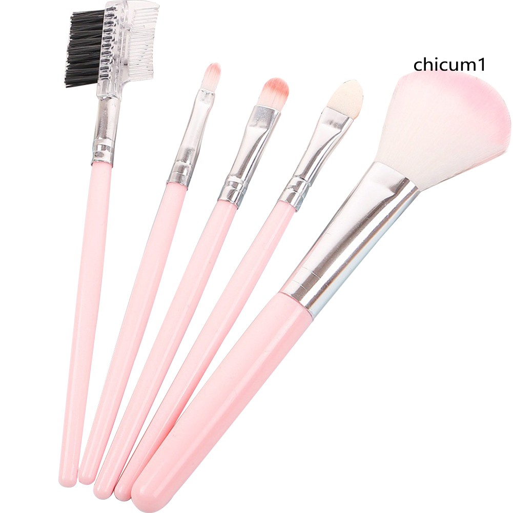 [Hàng mới về] Bộ 5 Cọ Trang Điểm Phấn Nền Kem Che Khuyết Điểm Mắt Và Mặt Chuyên Nghiệp