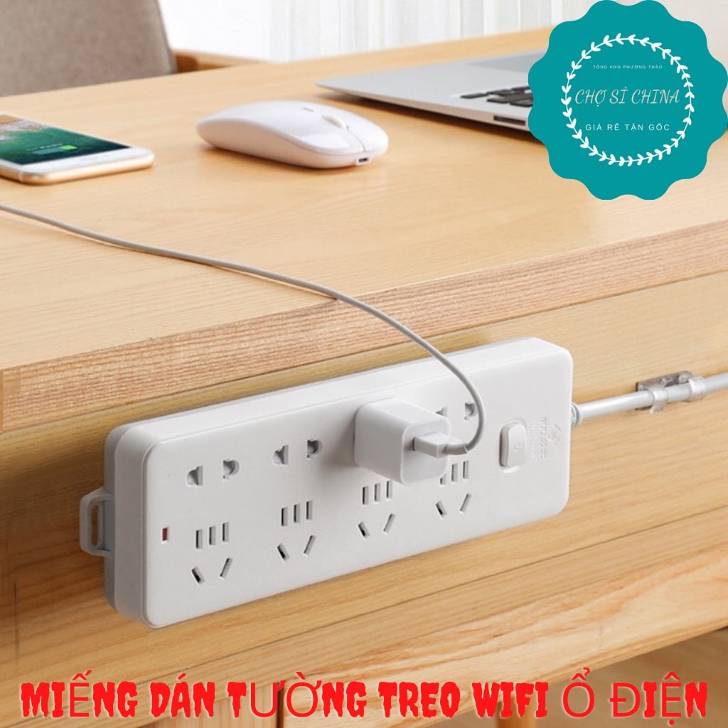 Thanh dán treo ổ wifi, ổ cắm điện, giá đỡ treo cố định vật dụng cá nhân.