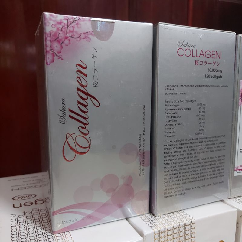 Viên Uống Collagen Sakura Của Nhật 60.000mg - Viên Uống Làm Đẹp Da, Chống Lão Hoá 120v  date 2023