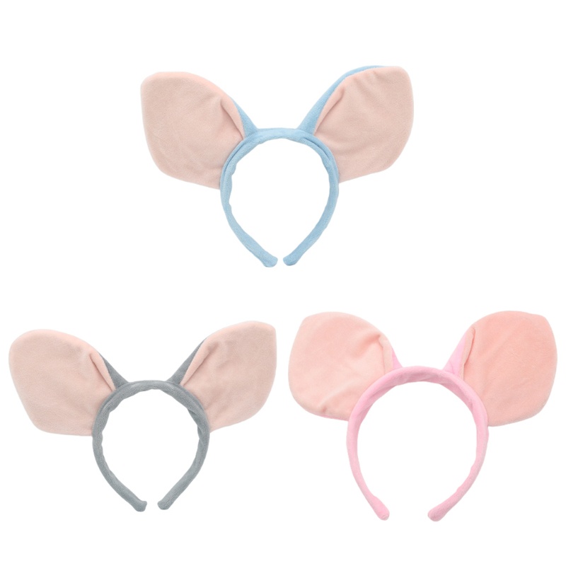 Băng Đô Cài Tóc Tai Heo Nhồi Bông Mềm Mại Chống Trượt Dùng Rửa Mặt / Trang Điểm