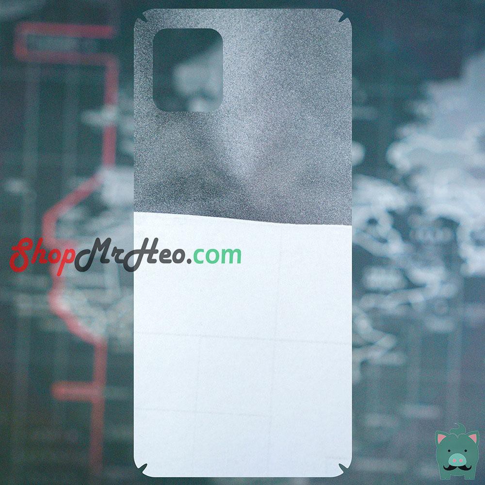Skin Dán Mặt Sau Lưng Vân 3D Samsung Galaxy Note 10 Lite - S10 Lite - Carbon, Hình Hộp, Nhám, Vân Da