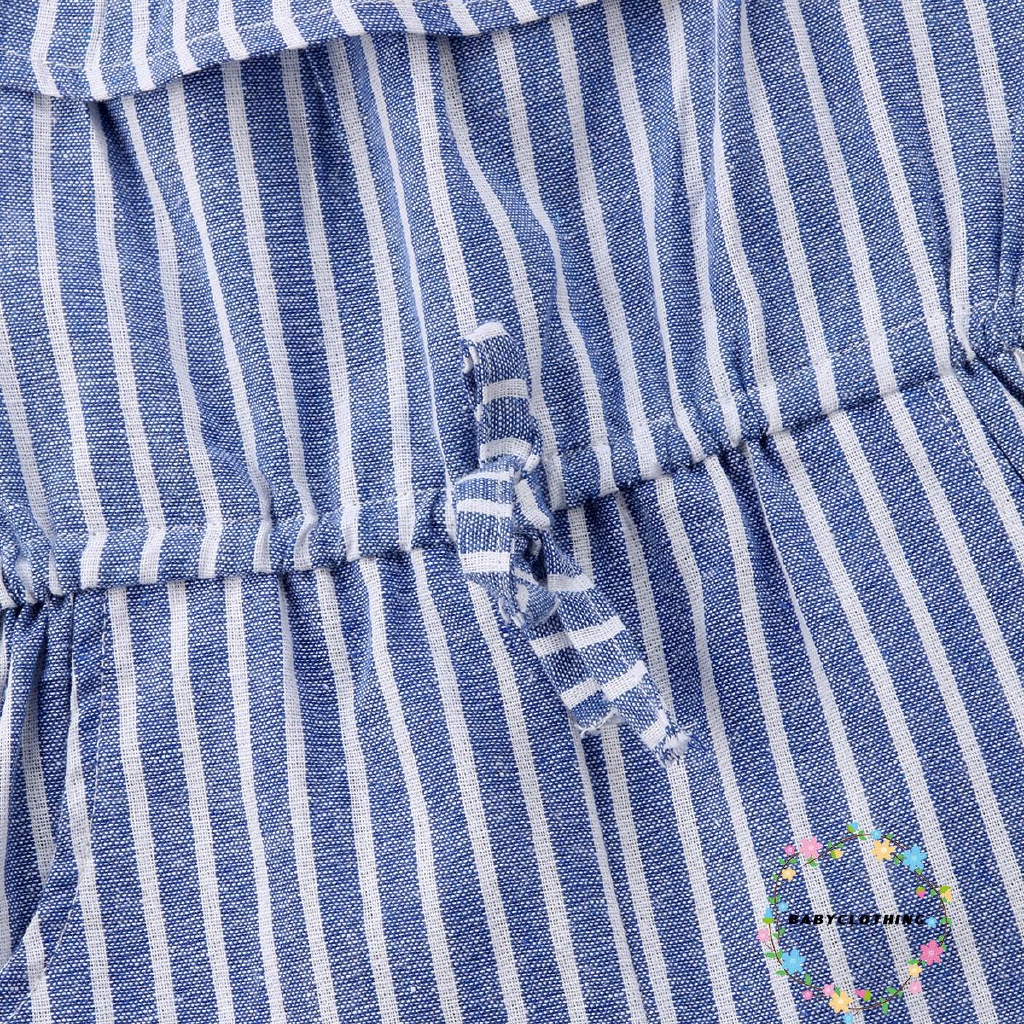 ღWSVღSummer Baby Girls Stripe Romper Kids Toddler Jumpsuit Playsuit Outfits Clothes